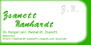 zsanett manhardt business card